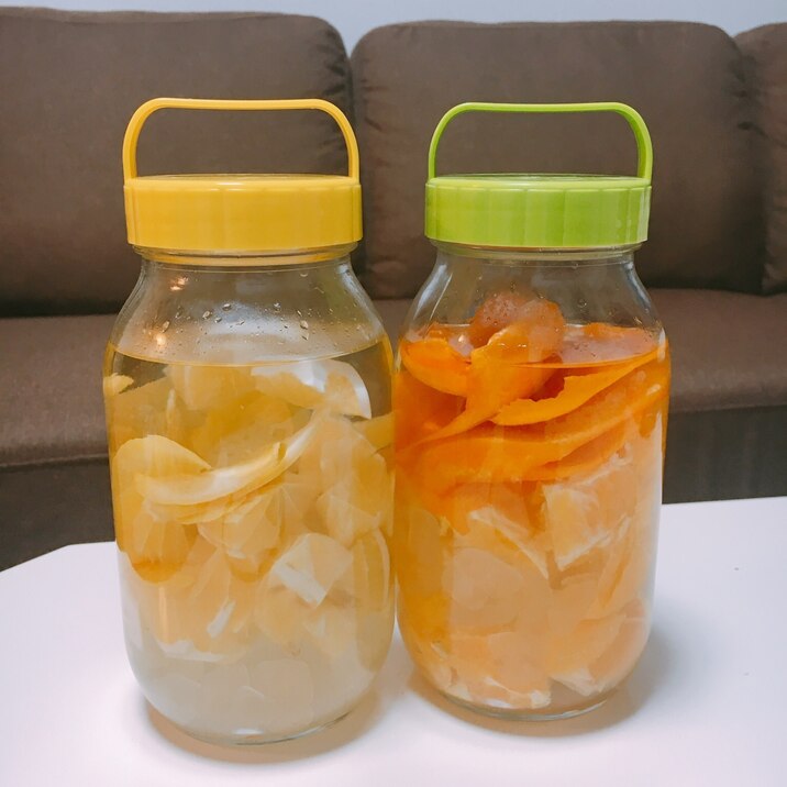 手作り果実酒レモンリキュールといよかんリキュール レシピ 作り方 By あくびちゃんn 楽天レシピ